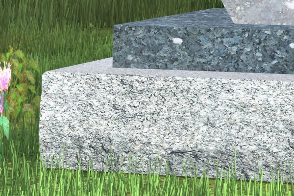 Usually four inches thick, the plinth is recessed a few inches from the base to add depth to the monument. (Powell p. 54)